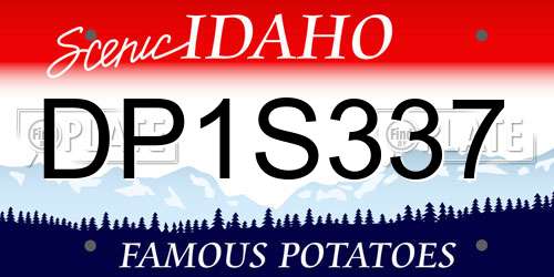 DP1S337 Idaho License Plate