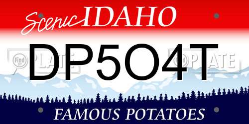 DP5O4T Idaho License Plate