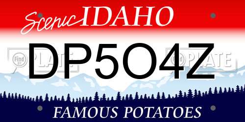 DP5O4Z Idaho License Plate