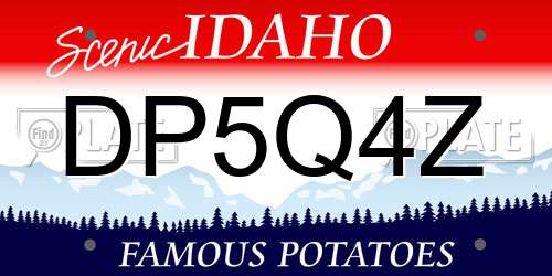 DP5Q4Z Idaho License Plate