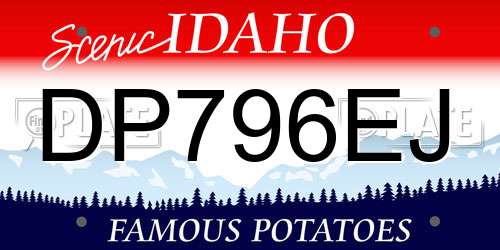DP796EJ Idaho License Plate