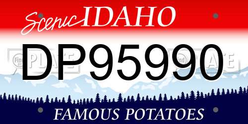 DP95990 Idaho License Plate