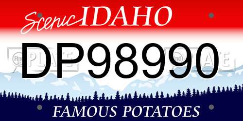 DP98990 Idaho License Plate