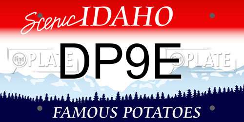 DP9E Idaho License Plate