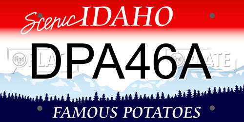 DPA46A Idaho License Plate
