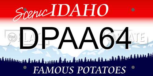 DPAA64 Idaho License Plate