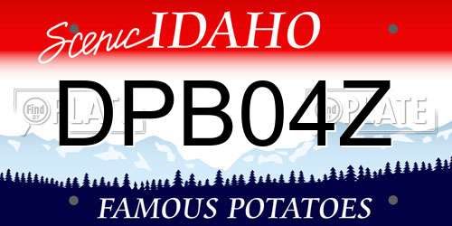 DPB04Z Idaho License Plate