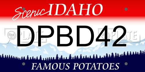 DPBD42 Idaho License Plate