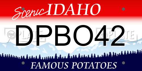 DPBO42 Idaho License Plate