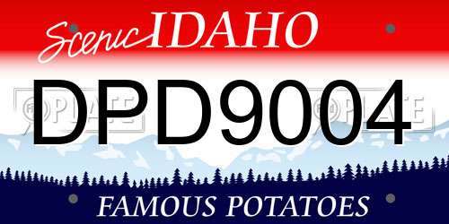 DPD9004 Idaho License Plate