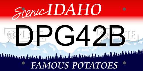 DPG42B Idaho License Plate
