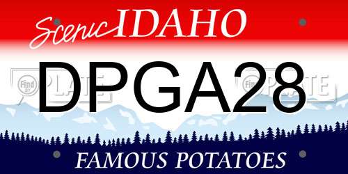 DPGA28 Idaho License Plate