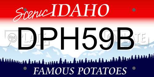 DPH59B Idaho License Plate