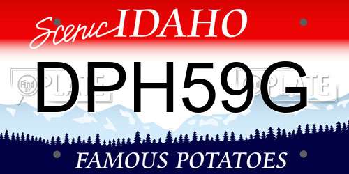 DPH59G Idaho License Plate