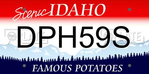 DPH59S Idaho License Plate