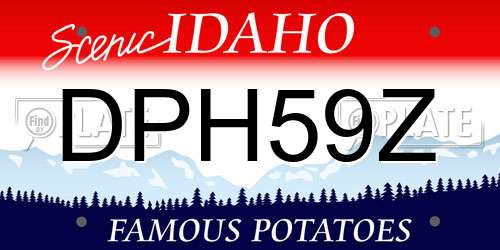 DPH59Z Idaho License Plate