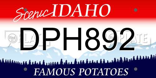 DPH892 Idaho License Plate