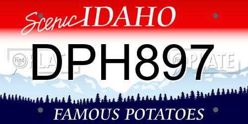 DPH897 Idaho License Plate