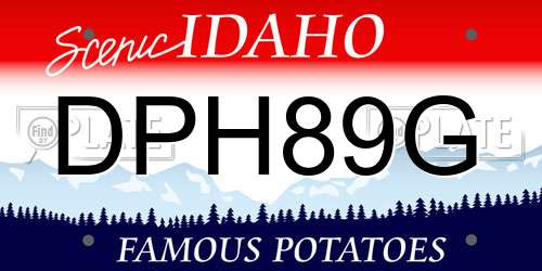 DPH89G Idaho License Plate