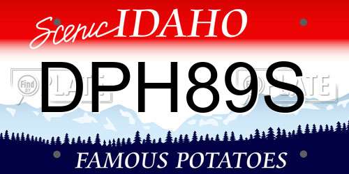DPH89S Idaho License Plate