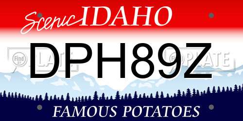 DPH89Z Idaho License Plate