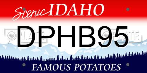 DPHB95 Idaho License Plate