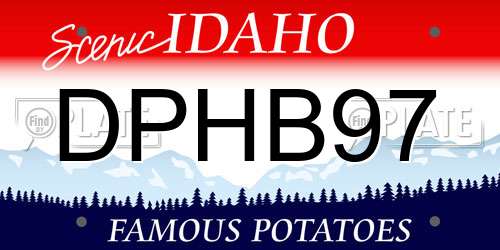 DPHB97 Idaho License Plate