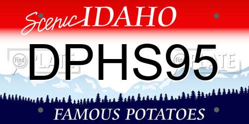 DPHS95 Idaho License Plate