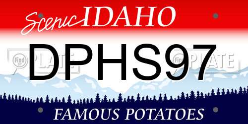 DPHS97 Idaho License Plate