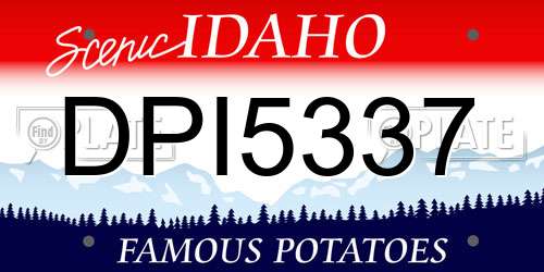 DPI5337 Idaho License Plate