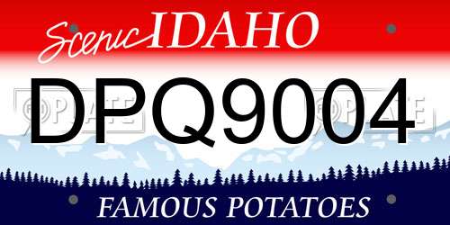 DPQ9004 Idaho License Plate
