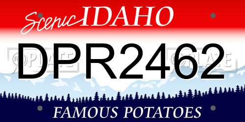 DPR2462 Idaho License Plate
