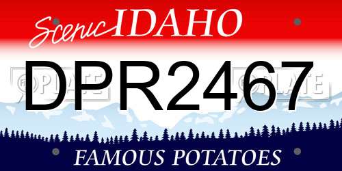 DPR2467 Idaho License Plate