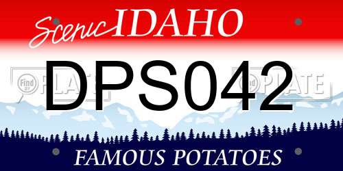 DPS042 Idaho License Plate