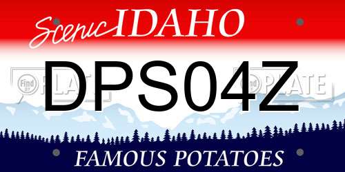 DPS04Z Idaho License Plate