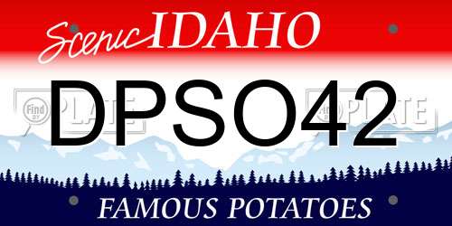 DPSO42 Idaho License Plate