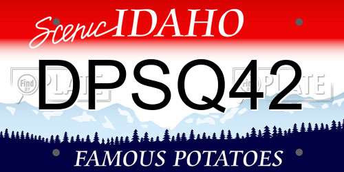 DPSQ42 Idaho License Plate