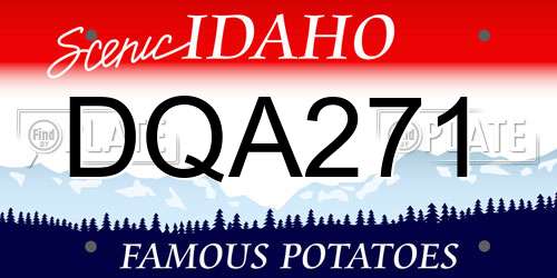 DQA271 Idaho License Plate