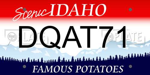 DQAT71 Idaho License Plate