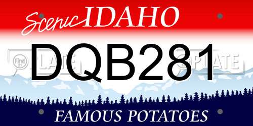 DQB281 Idaho License Plate