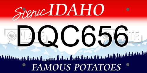 DQC656 Idaho License Plate