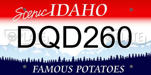 DQD260 Idaho License Plate