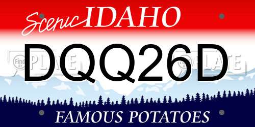 DQQ26D Idaho License Plate