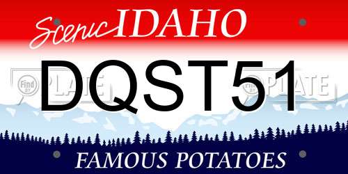 DQST51 Idaho License Plate