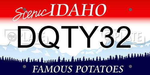 DQTY32 Idaho License Plate