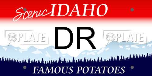 DR Idaho License Plate