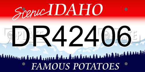 DR42406 Idaho License Plate