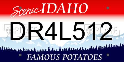 DR4L512 Idaho License Plate