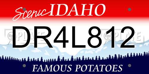 DR4L812 Idaho License Plate