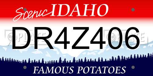 DR4Z406 Idaho License Plate